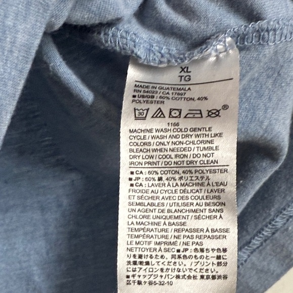 Banana Republic Slate Blue Guitar Tee Men’s Size XL - Picture 4 of 5